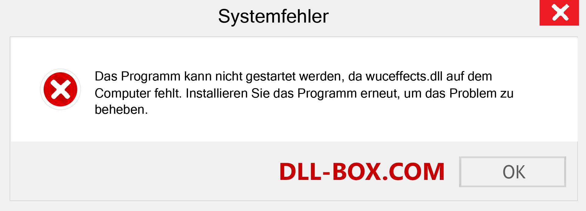 wuceffects.dll-Datei fehlt?. Download für Windows 7, 8, 10 - Fix wuceffects dll Missing Error unter Windows, Fotos, Bildern